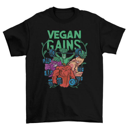 Vegetable bodybuilders vegan t-shirt