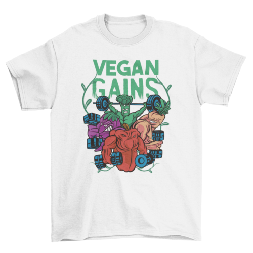 Vegetable bodybuilders vegan t-shirt