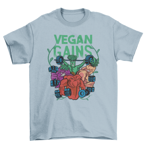 Vegetable bodybuilders vegan t-shirt