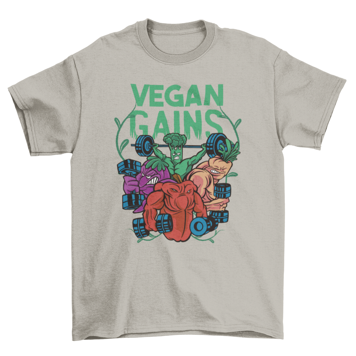 Vegetable bodybuilders vegan t-shirt