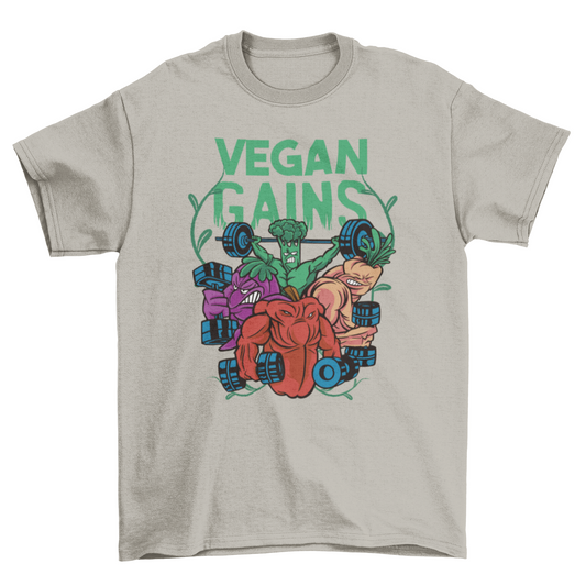 Vegetable bodybuilders vegan t-shirt