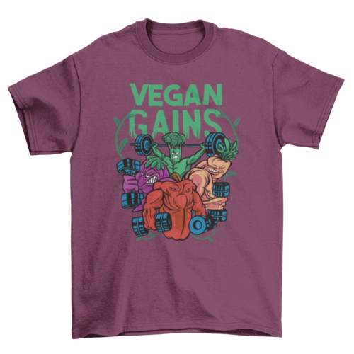 Vegetable bodybuilders vegan t-shirt